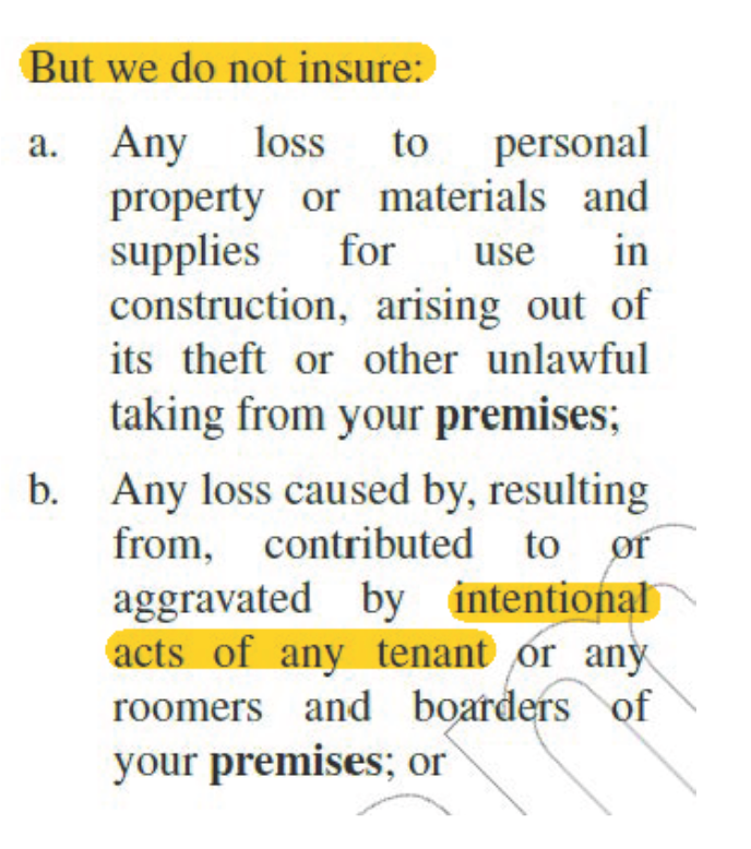 Sample Dwelling/Landlord Policy (11003 03/06)
